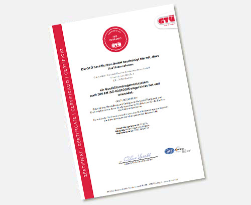 Certificat ISO 9001 : 2015