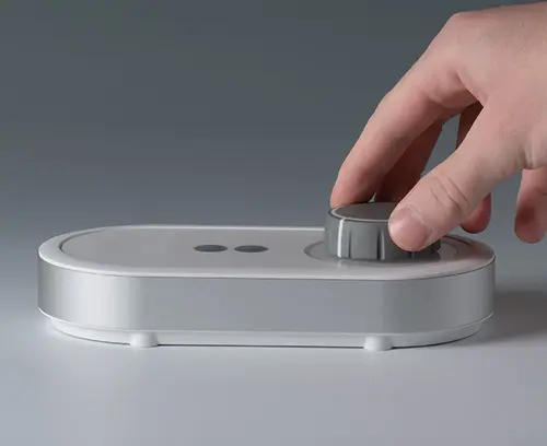 Repère blanc signalisation sur le côté pour un réglage précis (CONTROL-KNOBS sans éclairage)