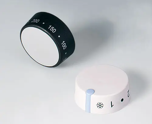 Boutons de commande avec impression en rond