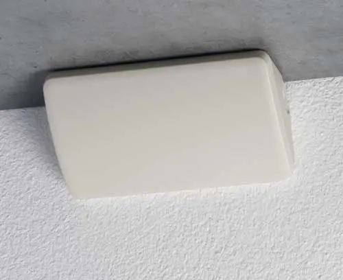 Exemple d'application au plafond (support mural en accessoire)